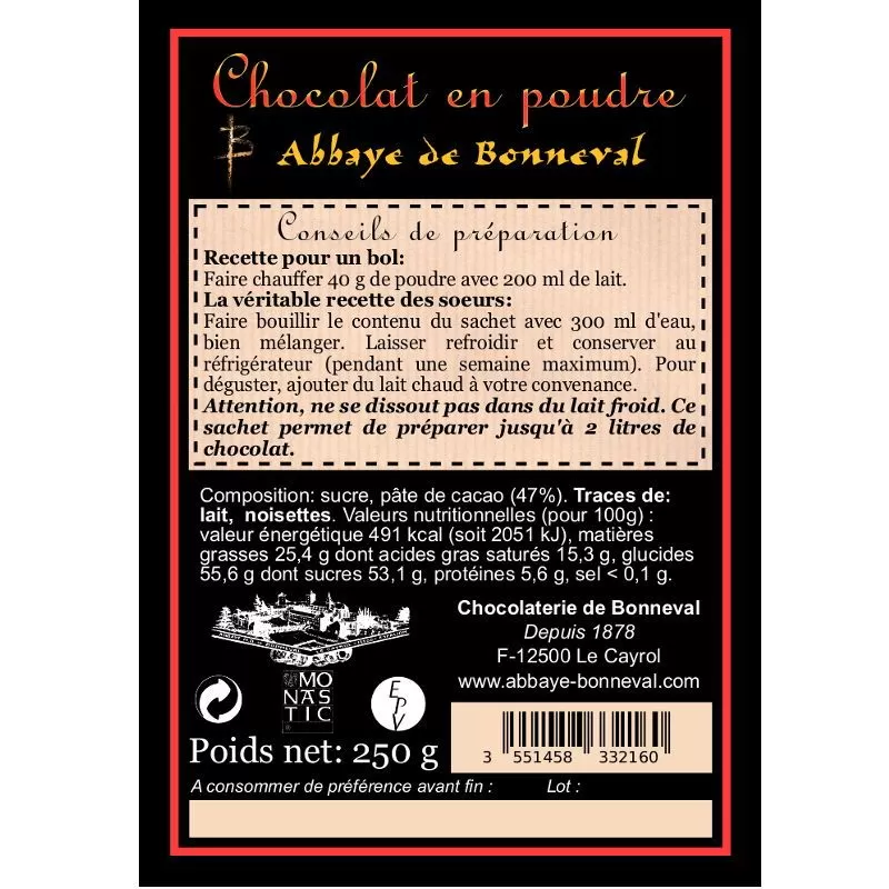 Chocolat en Poudre Cadbury 250g - Chocolat en poudre - Le Comptoir